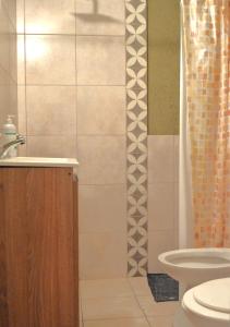 ein Badezimmer mit Dusche und Toilette in der Unterkunft PH Céntrico Sol in Cordoba + 11 Fotos
