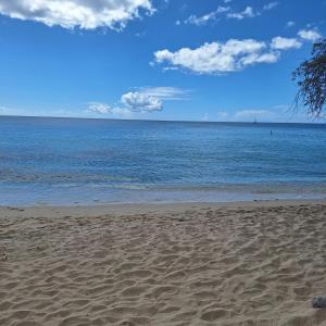 a sandy beach with a view of the ocean at BattsRock Beach Condos 205 in Saint Michael +2 photos