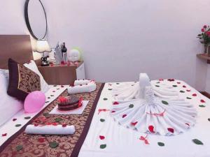 Ένα ή περισσότερα κρεβάτια σε δωμάτιο στο Homestay Nhà Tôi