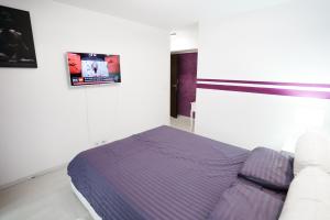 Ένα ή περισσότερα κρεβάτια σε δωμάτιο στο Apartament Luxury - Promenada