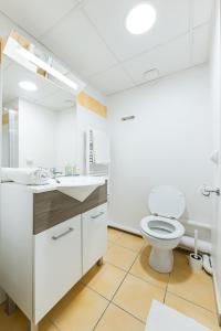 ein Badezimmer mit Toilette und Waschbecken in der Unterkunft Cozy Marne - 2 people - Paris in Nogent-sur-Marne