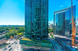 Nespecifikovaný výhled na destinaci Toronto nebo výhled na město při pohledu z apartmánu