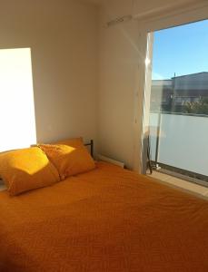 Una cama o camas en una habitación de Studio Athena la part de divinité en moi à Beziers