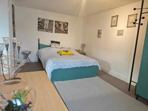 Ένα ή περισσότερα κρεβάτια σε δωμάτιο στο Appartement Aux Deux Cigognes Bis