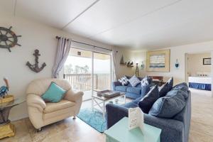 a living room with a couch and chairs at Marlin Arms Condominiums #10 in South Padre Island