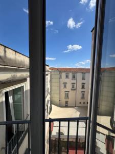 a view from the window of a building at Gradini dell arte in Naples