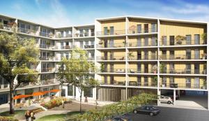 an artist rendering of an apartment building at Domitys Le Millésime in Bordeaux