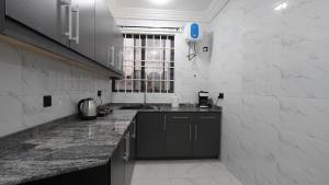 Kuchyň nebo kuchyňský kout v ubytování Oyarifa Luxury Apartment