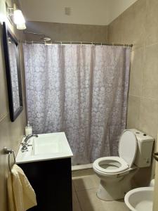 フニンにあるPunto Central Juninのトイレと洗面台付きのバスルーム