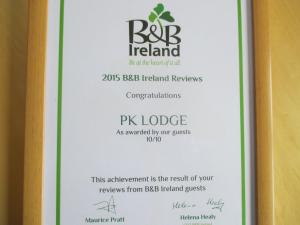 Certificato, attestato, insegna o altro documento esposto da PK Lodge Bed and breakfast