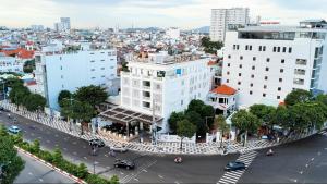 an aerial view of a city with buildings at Phoenix Hotel Vung Tau in Vung Tau