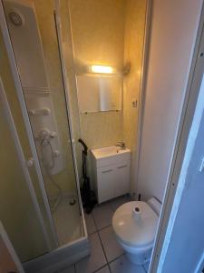 Koupelna v ubytování Petit studio centre mont dore