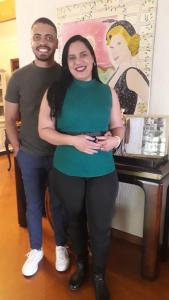 a man and a woman posing for a picture at Recanto Due Fratelli in Campos do Jordão