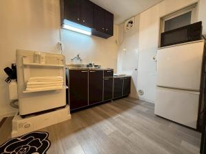 Kuchyň nebo kuchyňský kout v ubytování mikiHOTEL本川町303