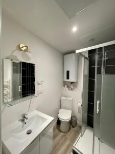a bathroom with a sink and a toilet at T1 Duplex Cosy - Madeleine - Netflix in Bergerac +15 photos