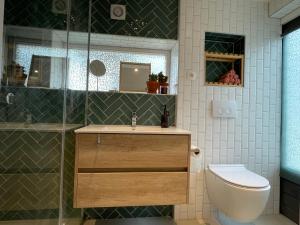 Un baño con lavabo e inodoro en Casa aan de vecht, en Ons Belang
