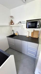 Dapur atau dapur kecil di Ferienapartment Elegance