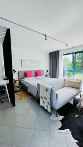 Postel nebo postele na pokoji v ubytování Ferienapartment Elegance