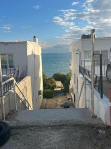 a view of the ocean from a house at Villa summer house for daily rent in a quiet location in Esenyurt
