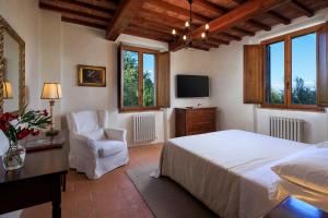Μια τηλεόραση ή/και κέντρο ψυχαγωγίας στο Charming Historic Villa-10 acres