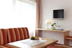 Televiisor ja/või meelelahutuskeskus majutusasutuses Hotel Troschana