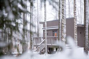 LādezersにあるBrīvdienu māja Empagiの木々の小屋