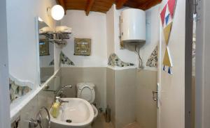 アスワンにあるCasa Nile View rooms - Nubian Houseの洗面台とトイレ付きの小さなバスルーム