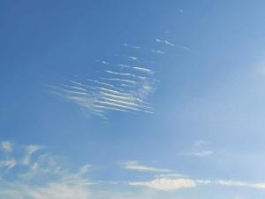 a kite is flying in the sky at 4 person holiday home in Haderslev-By Traum in Diernæs
