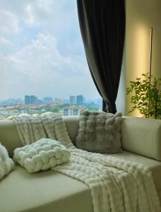 Χώρος καθιστικού στο Ekocheras Residence Premium Suites by Roomsy