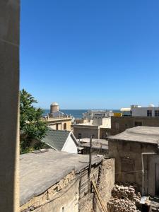 a view of the city from a castle at Caspian in Baku