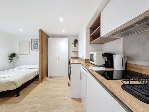 Kuchyň nebo kuchyňský kout v ubytování Studio coeur centre ville N1