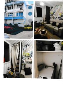 a collage of photos of a living room and a apartment at STUDIO à SAINT-DENIS DE LA REUNION in Saint-Denis