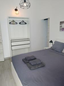 Ένα ή περισσότερα κρεβάτια σε δωμάτιο στο Casita María Angustia