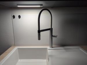 Ένα μπάνιο στο Ferienwohnung Lichtenstein