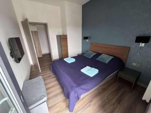 Ένα ή περισσότερα κρεβάτια σε δωμάτιο στο Apartament Turkusowy 5 Mórz +17 φωτογραφίες