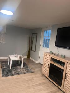 Μια τηλεόραση ή/και κέντρο ψυχαγωγίας στο Spacious Family-friendly Apartment