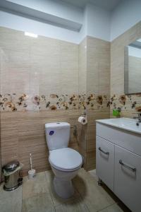 a bathroom with a toilet and a sink at Blue Hotel Boutique & Spa in Buşteni +15 photos