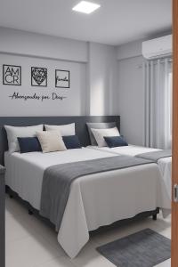 Voodi või voodid majutusasutuse Apt Dentro do diRoma park Aquático 30 metros toas