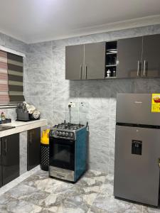 Kuchyň nebo kuchyňský kout v ubytování Cozy Lovely 1-bedroom apartment