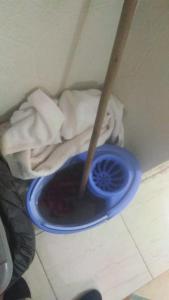 Un recipiente azul con comida y una manta dentro. en Skyline Pyramids Hotel Inn, en El Cairo