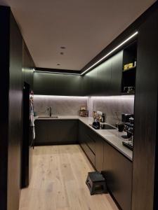 Η κουζίνα ή μικρή κουζίνα στο Takapuna Apartment