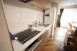 a kitchen with a sink and a counter top at Yasuragi-KAWAGOE 1F in Kawagoe