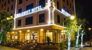 a building with a sign on the front of it at Bacninh Charming Hotel in Bắc Ninh