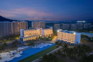 an aerial view of a resort at night at Holiday Inn Resort Wanning Shenzhou Peninsula by IHG in Wanning