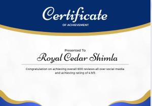 Una etiqueta para una jabonera similar a una azul y amarilla. en Hotel Royal Cedar Simla, en Shimla 51 fotos más
