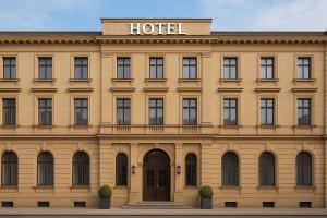 a building with a hotel sign on top of it at Townhouse Oak Railway Junction Kota Formerly Hotel Crosslane in Nānta +6 photos