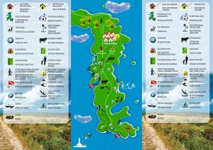 mapa wyspy Irlandii z jej atrakcjami w obiekcie Apartment Kaucic w mieście Banjole