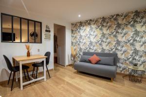 Χώρος καθιστικού στο Ô Jacuzzi du Mazet