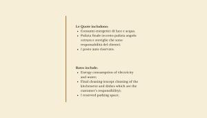 a page of a document with the following functions at ISA - Felci 19, apartment 6 beds in Marina di Bibbona just 300 mt from the sea in Marina di Bibbona