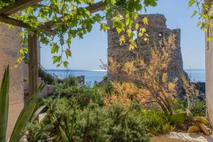 a view from the garden of a castle at Maison de pêcheur dans le Cap Corse in Erbalunga